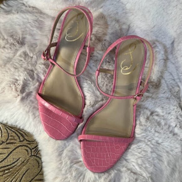 🎩🗝️ NWT $130 NWOB -  Sam Edelman Pink Doran Strappy Sandal - Picture 2 of 5